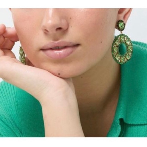 J. Crew Rainbow Crystal Cocktail Earrings - Picture 2 of 7